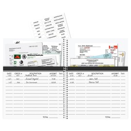 Current By The Sea Bill Paying Organizer Book - 9" x 12” Personal Account Book, Spiral Bound, 14 Storage Pockets, 32 Label Stickers, Monthly Finance & Payment Management Tracker for Home & Office