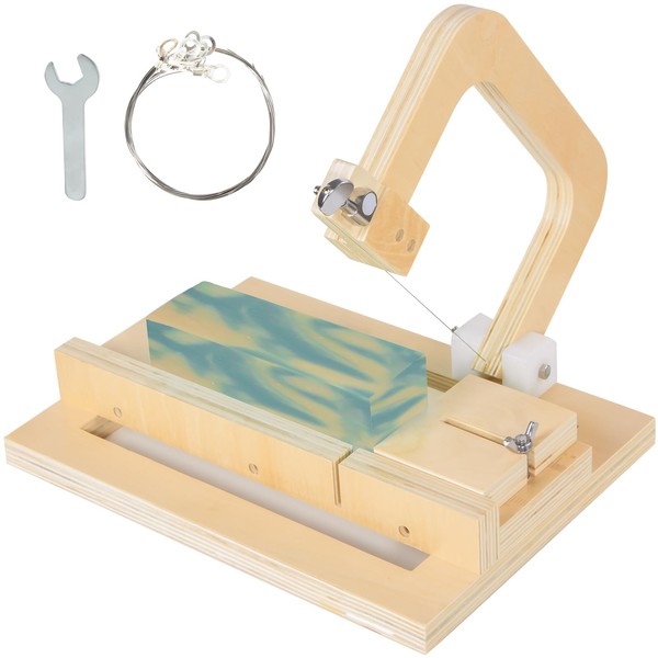 Wooden Soap Cutter for Soap Making, Adjustable Wire Cutter Cutting