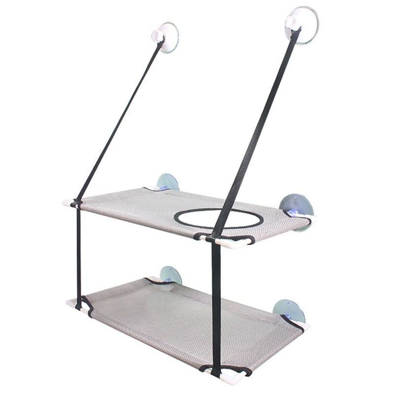 Cat Hammock Double Layer Hanging Installation Strong Suction Cup Soft