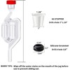 4PACK Twin Bubble Airlock Set, Fermentation Airlock,Brewing Airlocks Brew Kits