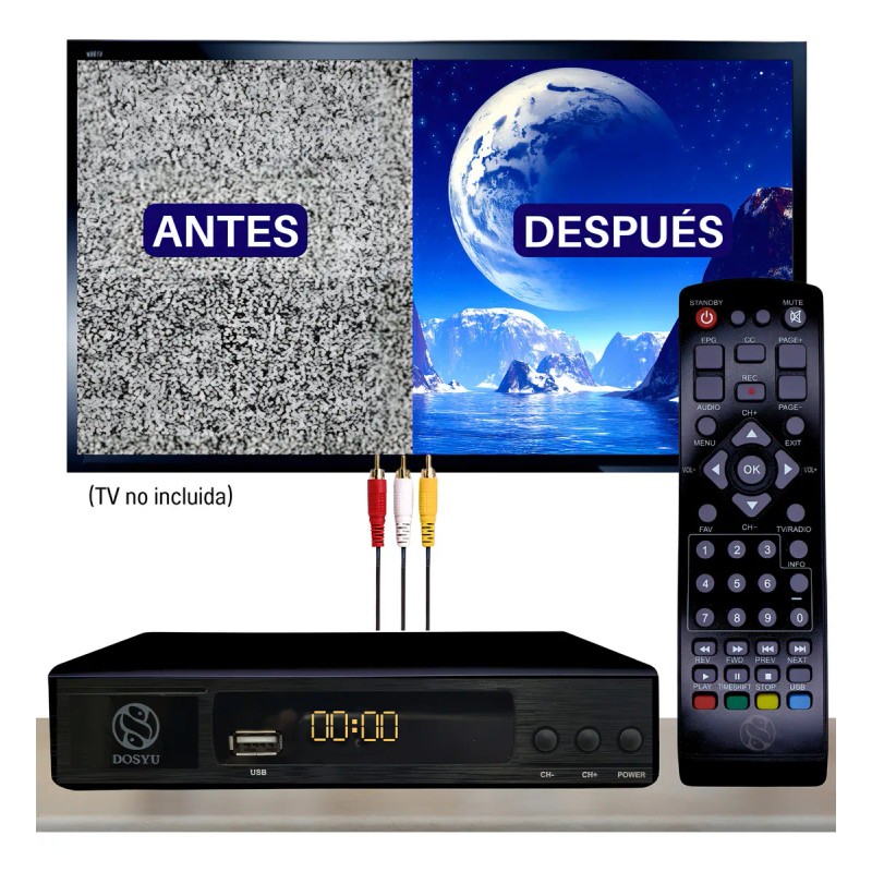Decodificador Tv Convertidor Digital Full Hd 1080p Señal Analoga A