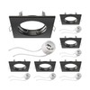 ledscom.de 6 pcs. recessed Ceiling Frame RIR recessed Frame Black