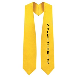CLERKMANS Valedictorian Salutatorian Honor Graduation Stole (Valedictorian, Gold)