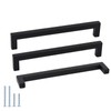 goldenwarm 2 Pack Matte Black Cabinet Pulls and Handles Modern