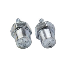 Ampper M6 Thread Male Zinc Battery Terminal Charging Posts, M6 Battery Post Adapter (+/-) for Extension, Pack of 2