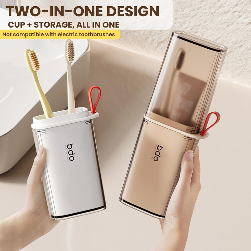 Toothbrush Case, Toothbrush Holder and Rinse Cup, Large Capacity Toothbrush