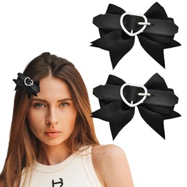 Goth Lolita Hair Clips Hair Bow Clips for Women Girls Bowknot Hair Clip 2Pcs Lolita Hair Bows Barrettes for Women Girls Cosplay Costume Party