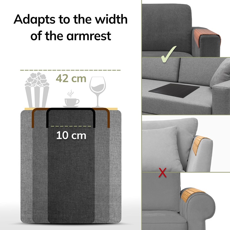 BAM BOO BOX - Sofa Arm tray, Bamboo Sofa tray,