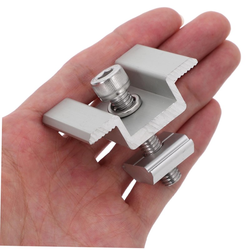 CIYODO 4 Pcs Solar Panel Clamps Mounting Brackets for Roofs
