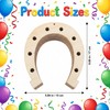 24pcs Unfinished Wooden Horseshoe for Crafts: 6X7 Inch Blank Graffiti