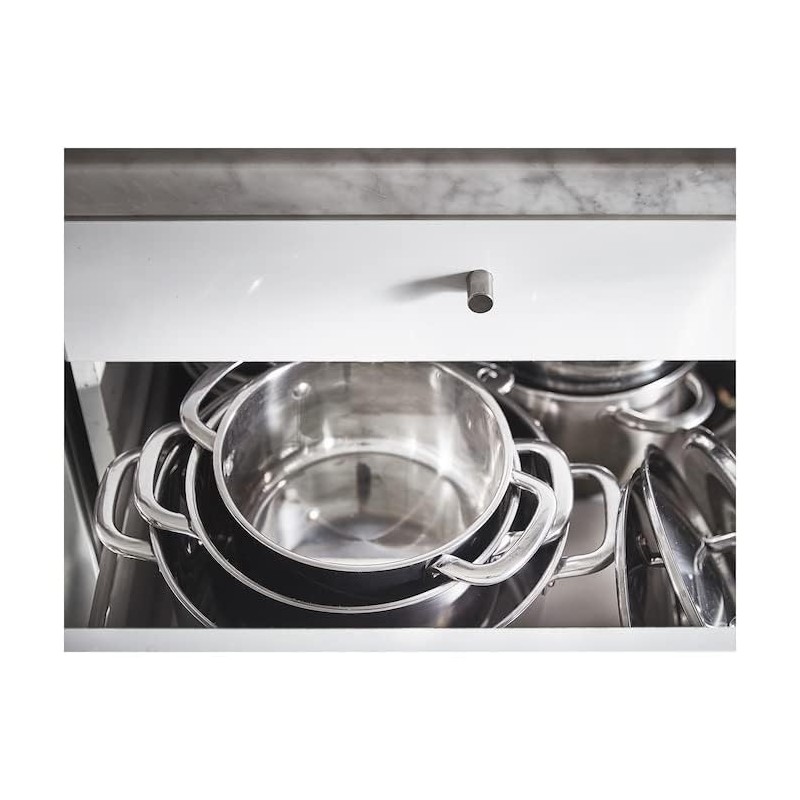 IKEA Thick/Clean and Simple Design Pot with Lid, Stainless Steel