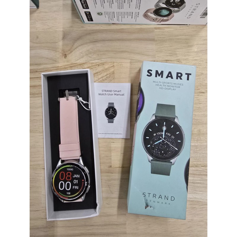 Strand Denmark Smart Watch - Pink Silcone Strap - Heart
