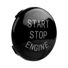 Keenso Car Start Stop Button, Car Start Button Engine Ignition Switch Cover for E90 E91 E92 E93E60 2004-2009 X1 E84 X3 E83 X5 E70X6 E71X6 E72 (Black)