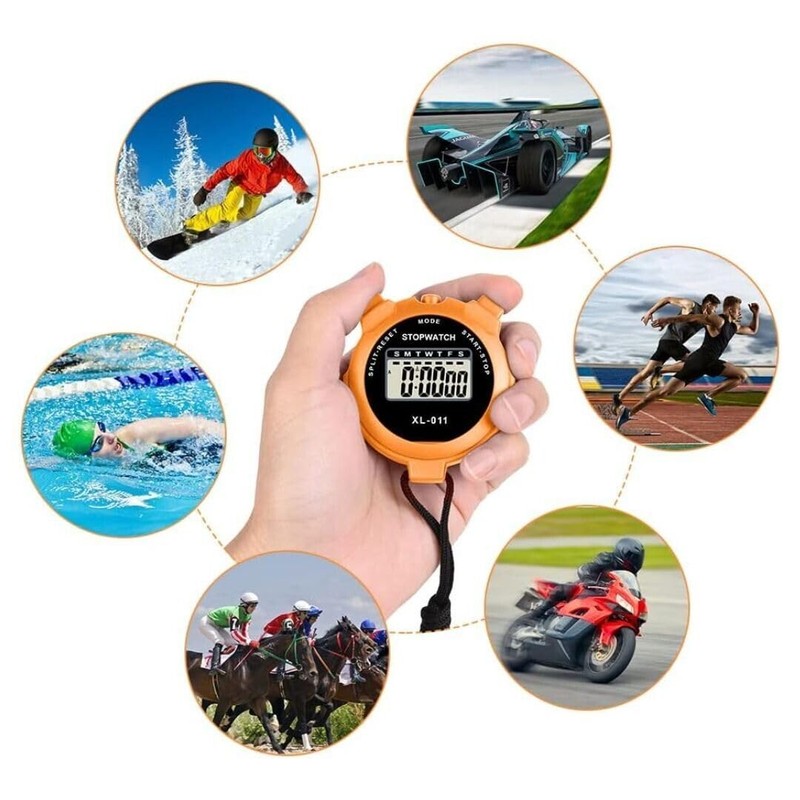 Sport Stopwatch Timer, Multi-Function Digital Handheld Sports Stopwatch Visual Timer