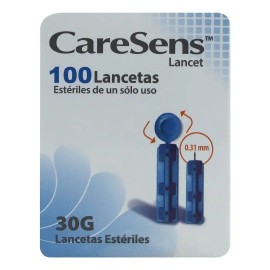 Lancetas Universales CareSens Estériles Para Glucómetro Paquete C/100
