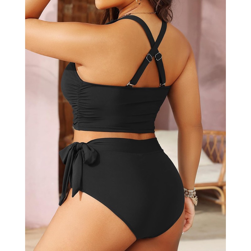 Trajes de baño de dos piezas de talla grande, bikini