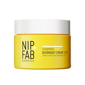 Nip+Fab Ceramide Fix Overnight Cream 12% 50 ml, Luxurious Skin Barrier Replenisher, Elastin Production Support, Giving Your Skin a Firmer, More Youthful Appearance, with Azelaic Acid and Biolin