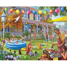 White Mountain Puzzles Backyard BBQ, 1000 Piece Jigsaw Puzzle
