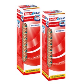 tesa UK Tesa Film Transparent 10 m x 15 mm 10 Rolls (2 x 10 Rolls)