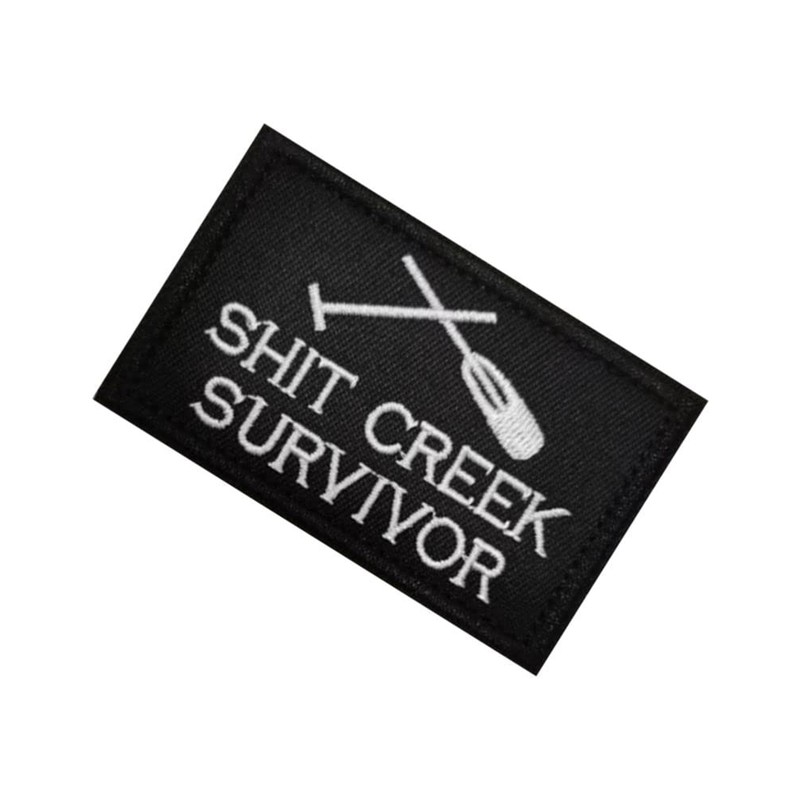 Vmcoatdu 2 Pieces Creek Survivor Embroidered Patch Badge Emblem with