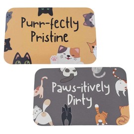 Dishwasher Magnet Clean Dirty Sign Funny, Cat Dishwasher Sign Clean Dirty Magnetic, Clean/Dirty Magnet, Cat Kitchen Decor, Pawsitively