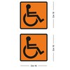 pubblimania 2 x Disabled Stickers - Exterior Use of Cars,