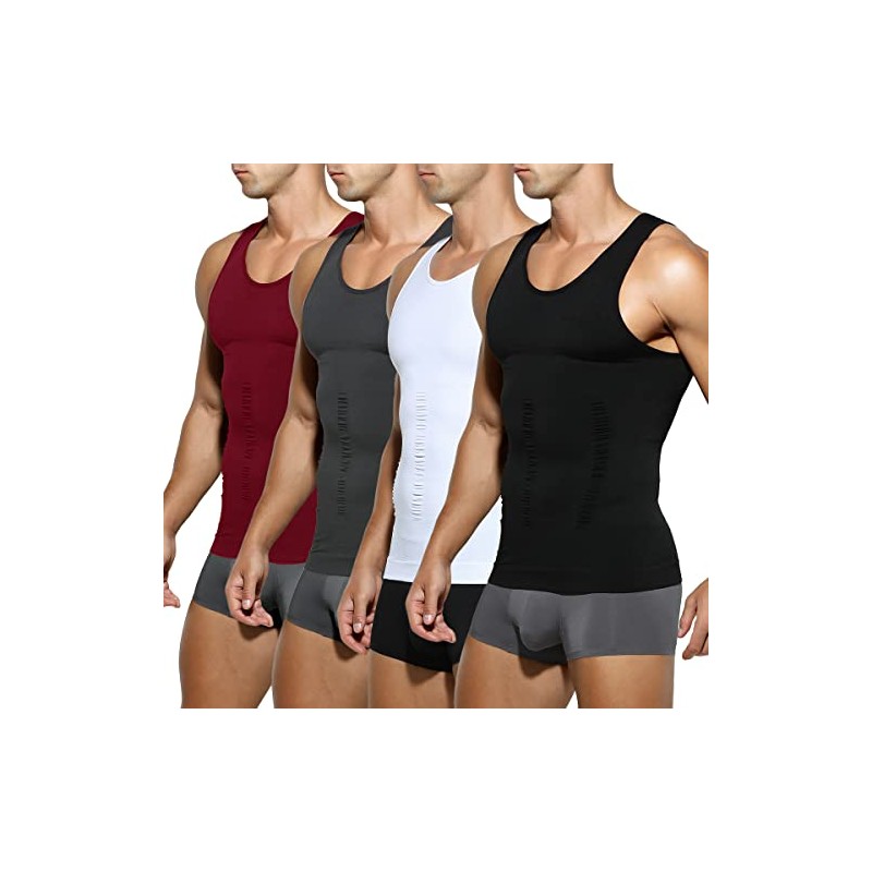Arjen Kroos Mens Tank Top Shapewear Adelgazamiento Body Shaper Chaleco
