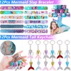 Golray 96Pcs Mermaid Party Favors Gift Bags Mermaid Necklace Bracelet