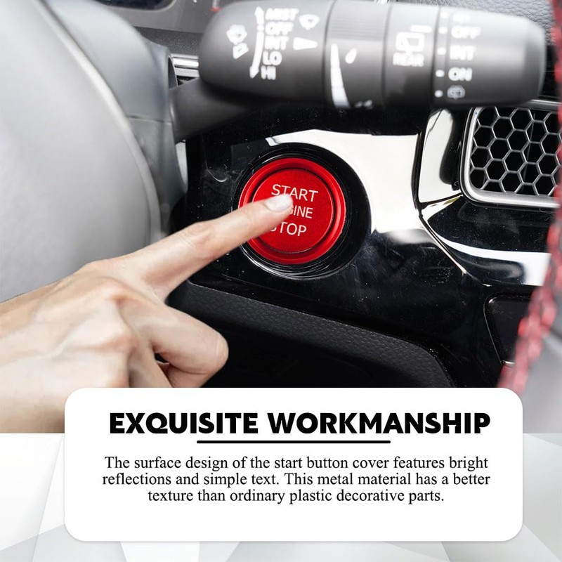 QZTYTY Car Push Start Button Cover, Ignition Switch Button, Engine