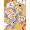 Pack of 5 Decorative Wooden Heart Plaques – Inspirational Quote