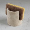 Nawgnail Natural Marble Travertine Sponge Holder for Kitchen Counter, Drying
