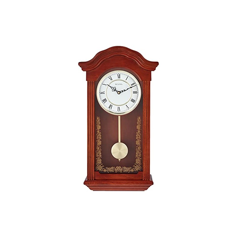 Bulova C4443 Baronet Chiming Clock, Finish, Mahogany