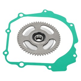 Starter Clutch Gear And Gasket Compatible With Yamaha Breeze 125 YFA-1 1989-2004 Grizzly 125 YFM125 2004-2013