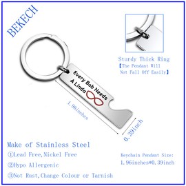 BEKECH Bob and Linda Belcher Lovers Gift Every Linda Needs A Bob Burger Anniversary Day Matching Keychain Set Belcher Family Lovers Jewelry (SILVER)