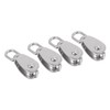 HARLUE 4PCS Single Pulley Block M15 Stainless Steel Small Pulley
