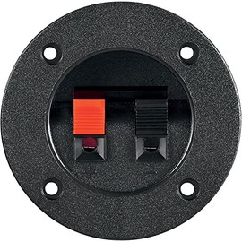 CABLEPELADO Loudspeaker Terminals, Loudspeaker Terminal, Terminal Strip, Solder Connection, Diameter 75 mm, ABS, 2 Terminals