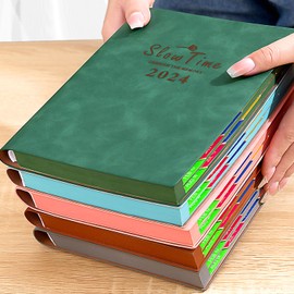 Diary A5 Week to View Planner 2024, Appointment Books Planners with Black Signing Pen, A5 2024 Diary with Gift Box (Green)