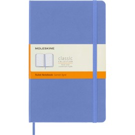 Moleskine Classic Notebook, Large, Ruled, Hydrangea Blue, Hard Cover (5 X 8.25)