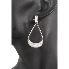 Unbranded New Women Earrings Set Silver Metal Water Drop Classic Hook Bling Wedding Dangle
