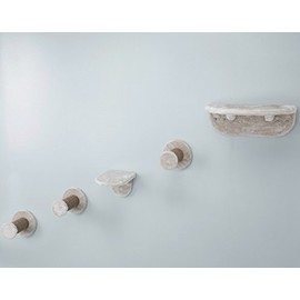 TRIXIE Pet Products 49925 Wall Mounted Steps and Platforms, Gray, Brown