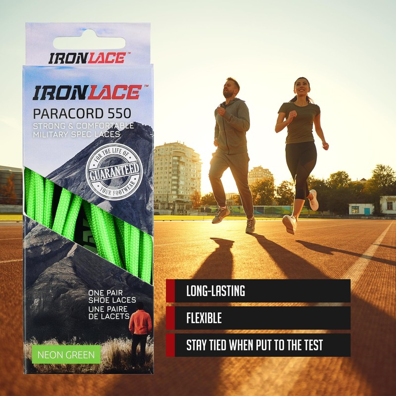 IRONLACE Shoelaces, Shoelaces, Runners, Hikers, Boots, Casual Shoes, 1 Pair,