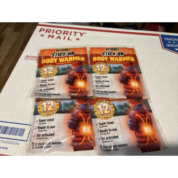 HotHands Stick On Body Warmers Super Size Lot Of 4