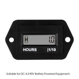 Jayron LCD Digital Hour Meter AC 86V to 230V Resettable TOT No Battery,Used for Lawn Mower Generator ATV UTV Chainsaw Snowmobile and Most Powered Equipment