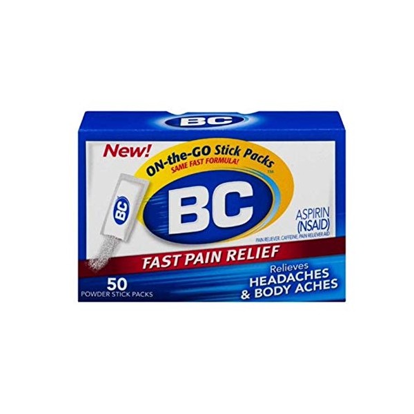 BC Pain Relief Powders, 50 Each (Pack of 4)
