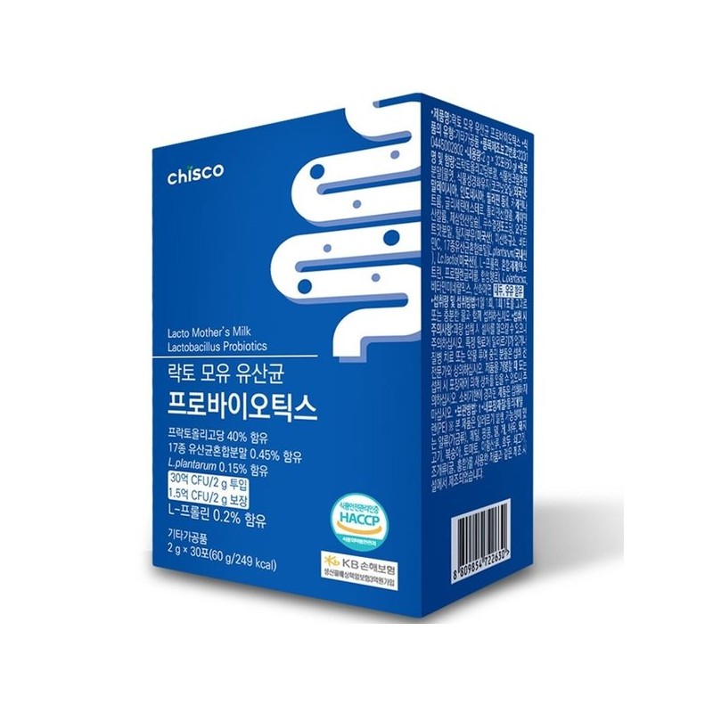 치스코 락토 모유 유산균 올리고당 프로바이오틱스 스틱 2g 30포 2세트