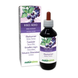 Naturalma Blackcurrant (Ribes nigrum) Leaves and Fruits Alcohol-Free Mother Tincture Naturalma - Liquid Extract Drops 200 ml - Food Supplement - Vegan