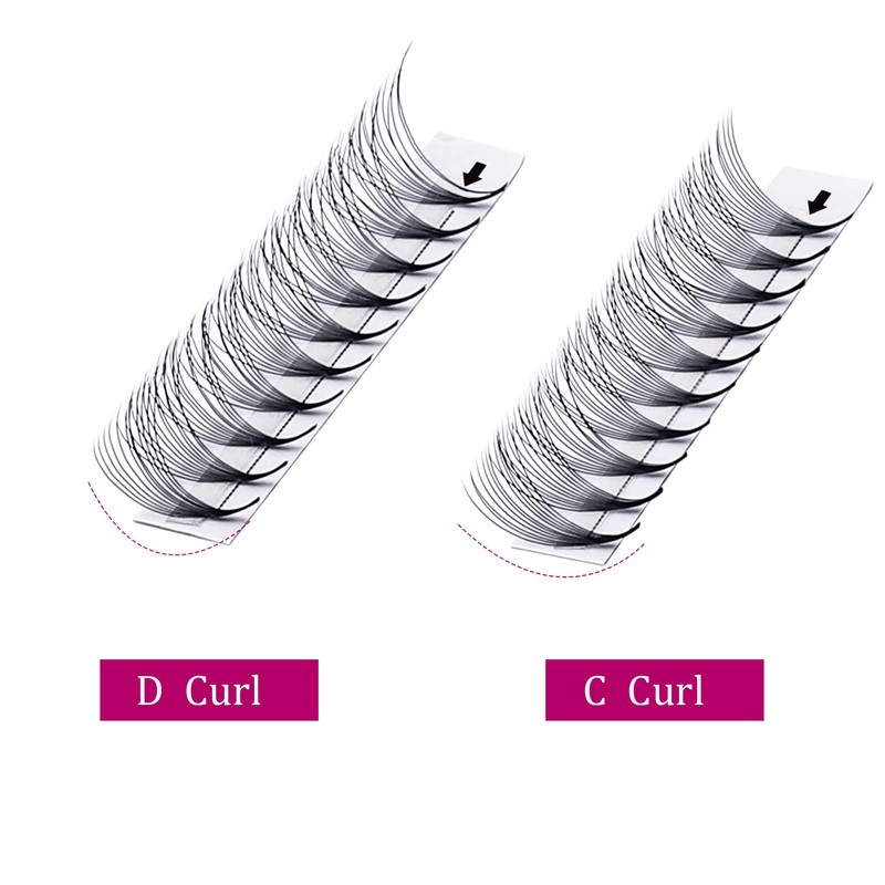 Fan Volume Eyelashes, 12D, 0.07 mm, C Curl, 13 mm