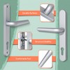 Bwintech 1 Set Silver Anodised UPVC Aluminium Door Handle Set,