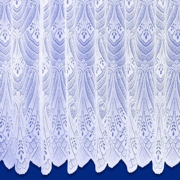Maple Textiles White Net Curtain. 42" 105cm Drop in Luxury