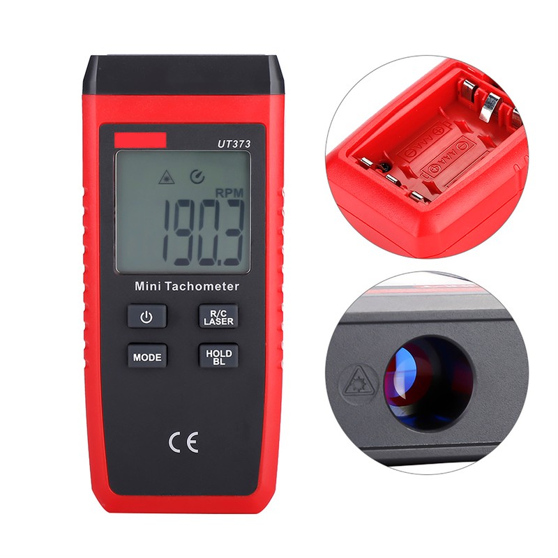 UT373 Mini Noncontact Digital LCD Tachometer Laser RPM Tach Speed